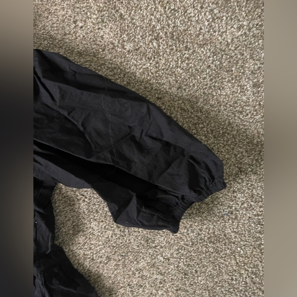 Asos Design Puff Sleeve Mid Length Black Dress - Picture 2 of 4